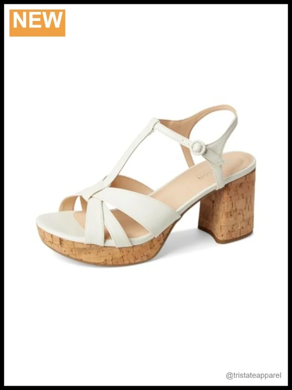 Platform Slingback Sandal with Buckle Closure and Flexible TPR Outsole